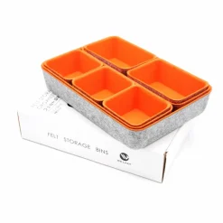 Welaxy Felt 8 Piece Drawer Organizer Tray Set