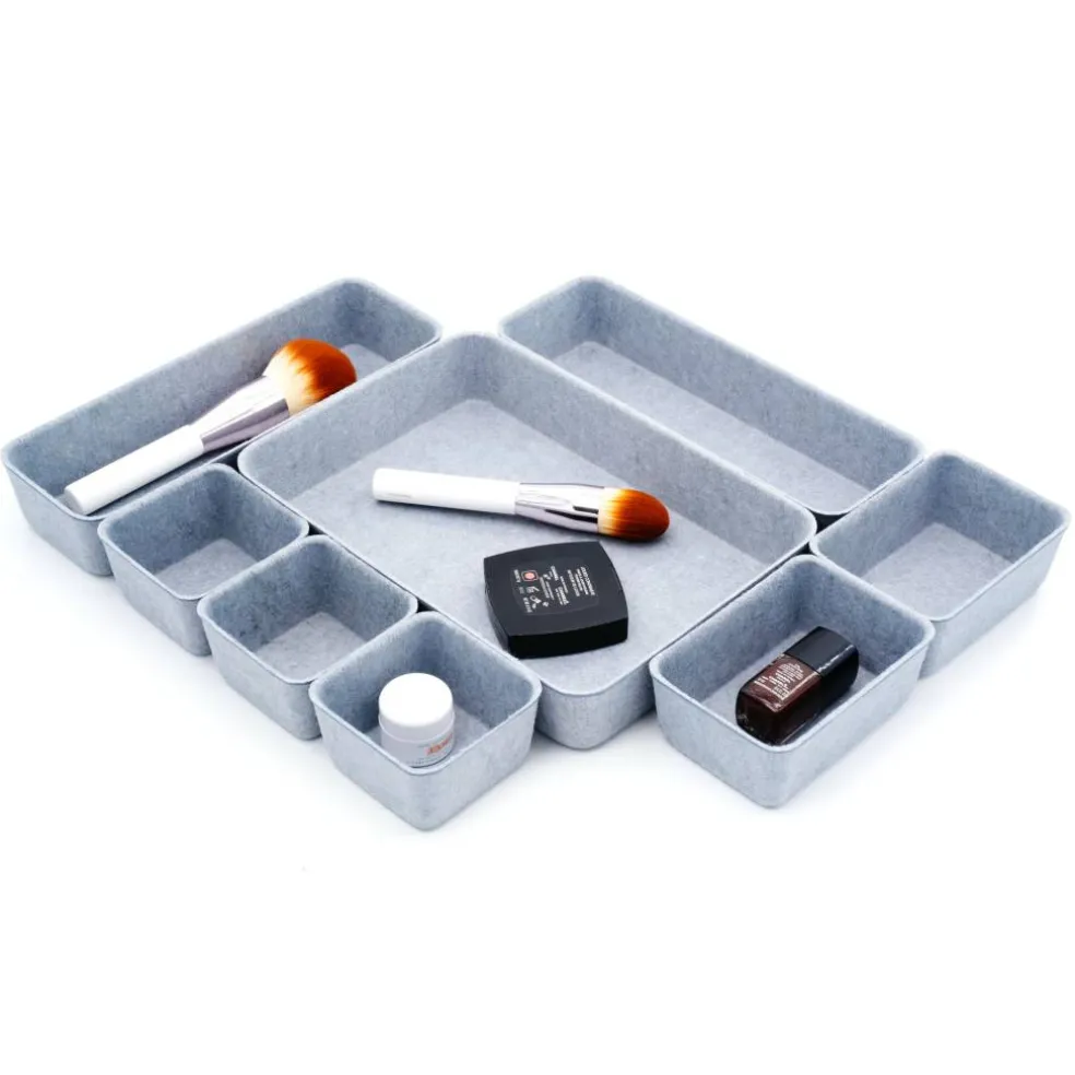 Welaxy Felt 8 Piece Drawer Organizer Tray Set