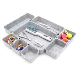 Welaxy Felt 8 Piece Drawer Organizer Tray Set