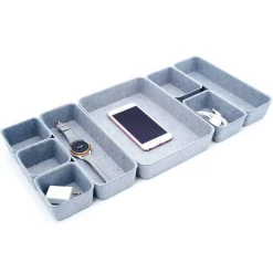 Welaxy Felt 8 Piece Drawer Organizer Tray Set