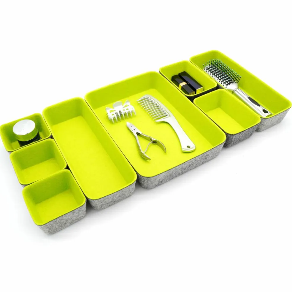 Welaxy Felt 8 Piece Drawer Organizer Tray Set