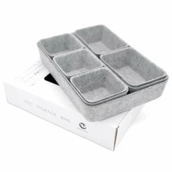 Welaxy Felt 8 Piece Drawer Organizer Tray Set