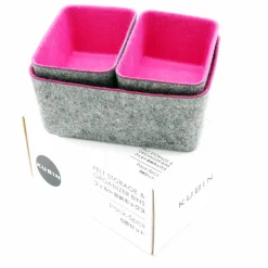 Welaxy Felt 5 Piece Drawer Organizer Bins
