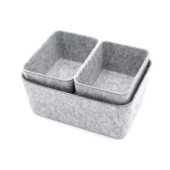 Welaxy Felt 5 Piece Drawer Organizer Bins