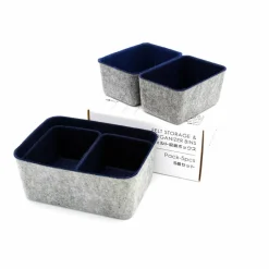 Welaxy Felt 5 Piece Drawer Organizer Bins