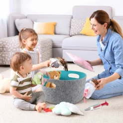 Welaxy 15" Felt Round Basket