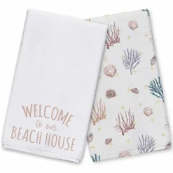 Welcome To The Beach House Tea Towel Set