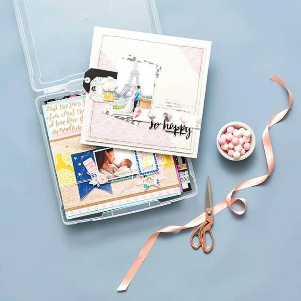 We R Makers Craft & Photo Case Translucent Plastic Storage 12"x12" 661105