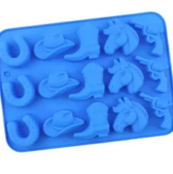 Western Cowboy Silicone Candy Mold - Boot Horse Cowboy Hat