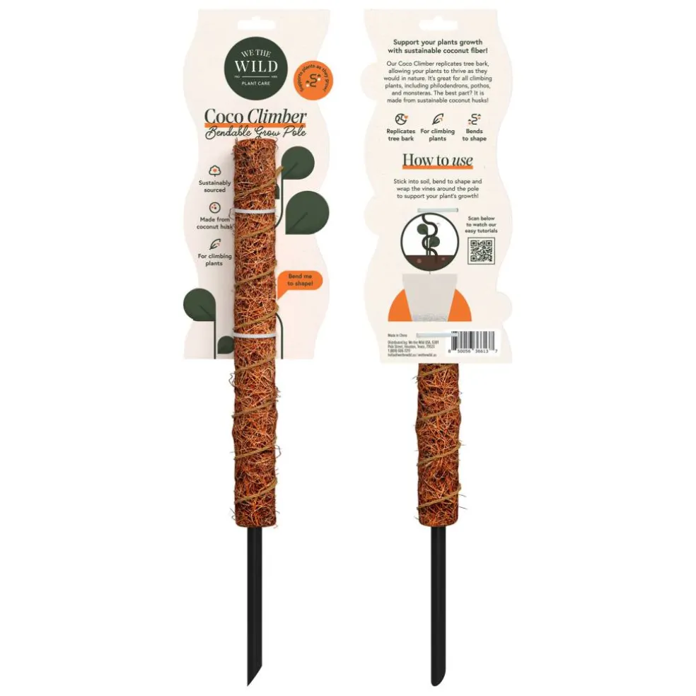 We The Wild™ 16" Coco Climber Bendable Extendable Grow Pole for Houseplants