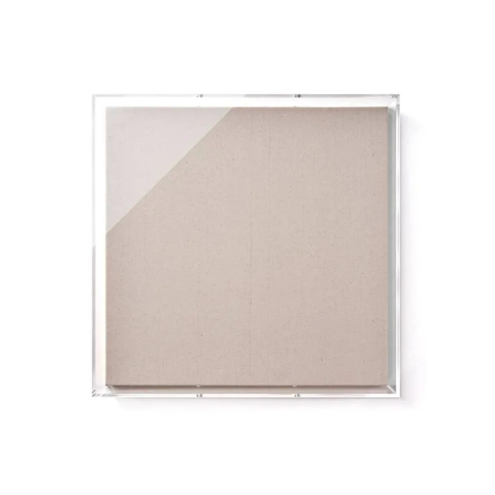 Wexel Art 3" Depth UV Grade Acrylic Shadowbox with Beige Linen Stretched Canvas