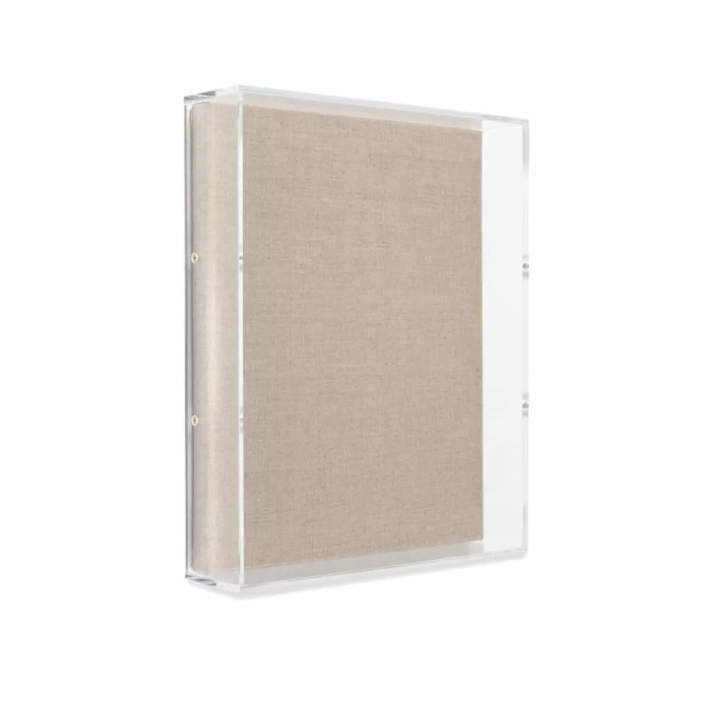 Wexel Art 3" Depth UV Grade Acrylic Shadowbox with Beige Linen Stretched Canvas