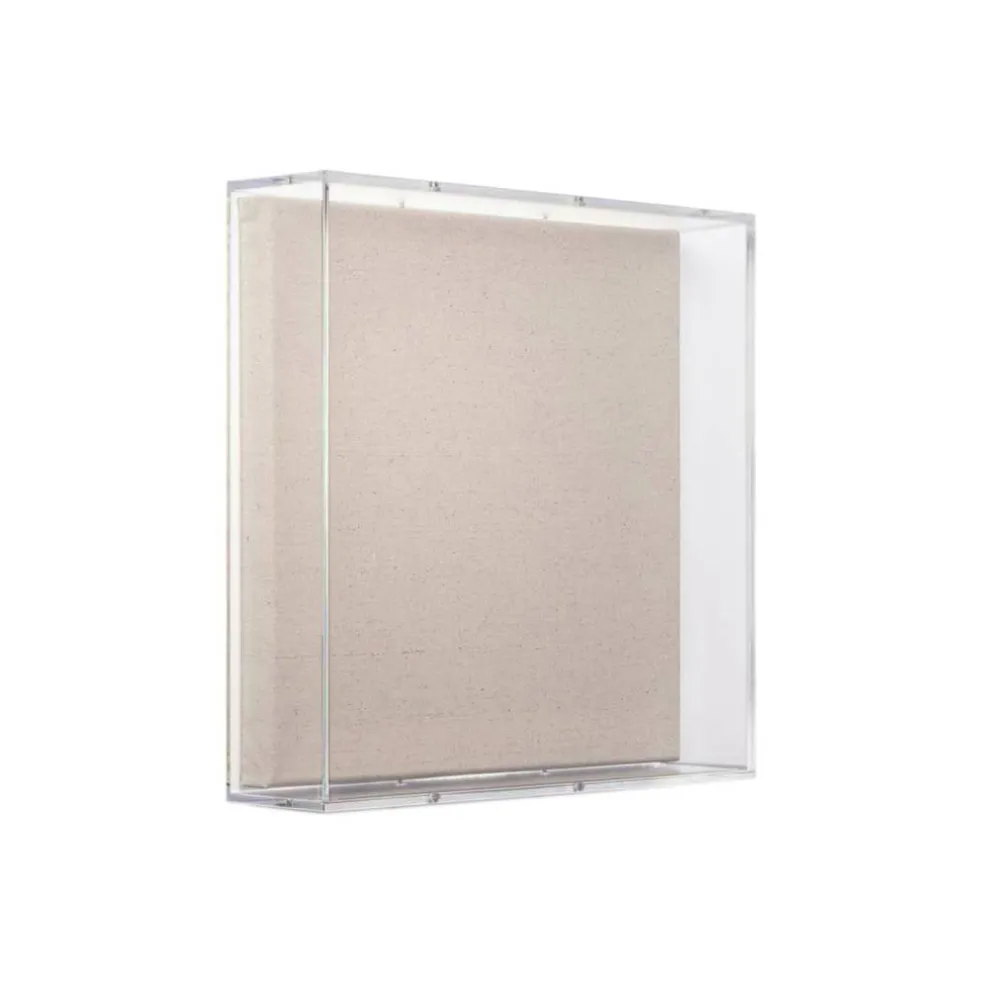 Wexel Art 3" Depth UV Grade Acrylic Shadowbox with Beige Linen Stretched Canvas