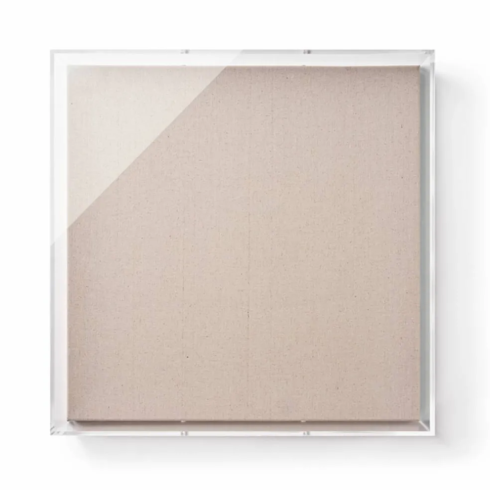 Wexel Art 3" Depth UV Grade Acrylic Shadowbox with Beige Linen Stretched Canvas
