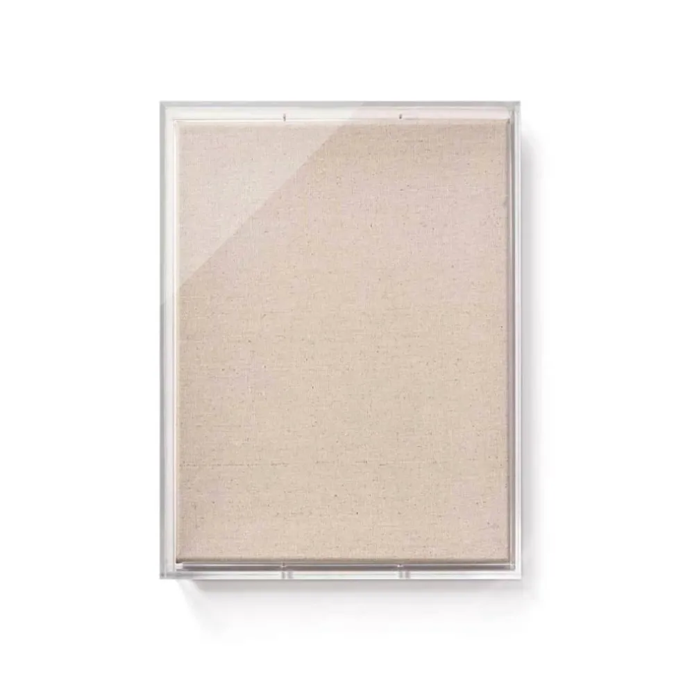 Wexel Art 3" Depth UV Grade Acrylic Shadowbox with Beige Linen Stretched Canvas