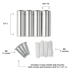 Wexel Art Double Panel Clear Acrylic Floating Wall Frame with Silver Hardware