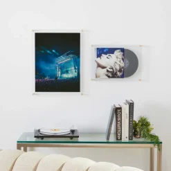 Wexel Art Double Panel Clear Acrylic Floating Wall Frame with Gold Hardware