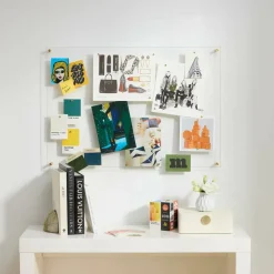 Wexel Art Easy Change Memo Board + Magnets with Gold Hardware