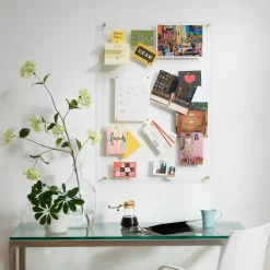 Wexel Art Easy Change Memo Board + Magnets with Gold Hardware