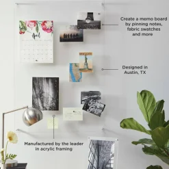 Wexel Art Easy Change Memo Board + Magnets with Silver Hardware