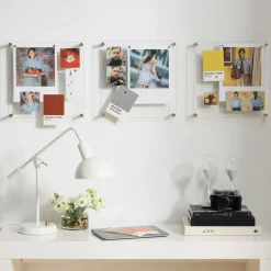 Wexel Art Easy Change Memo Board + Magnets with Silver Hardware