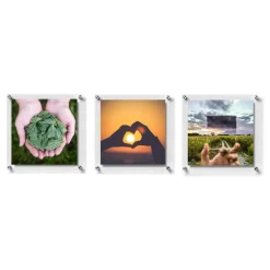 Wexel Art Gallery Wall Double Panel Acrylic Floating Frames Set of 3