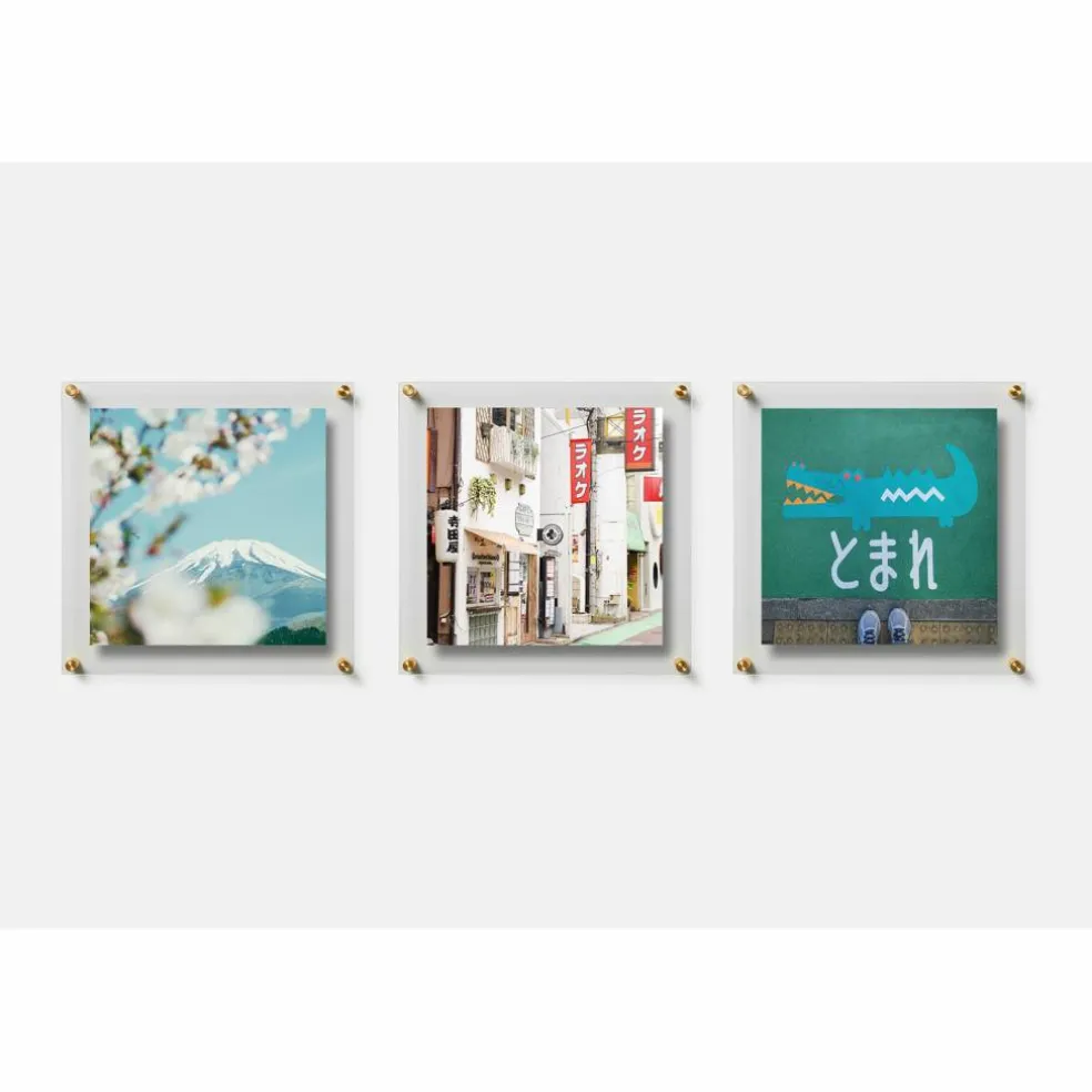 Wexel Art Gallery Wall Double Panel Acrylic Floating Frames Set of 3
