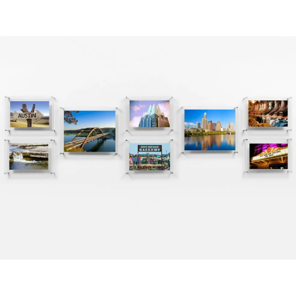 Wexel Art Gallery Wall Double Panel Acrylic Floating Frames Set of 8