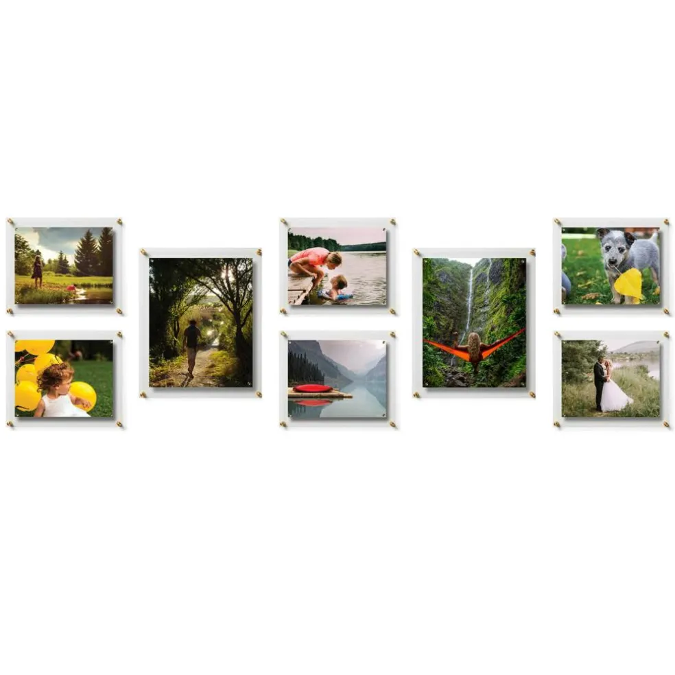 Wexel Art Gallery Wall Single Panel Acrylic Floating Frames & Magnets Set of 8