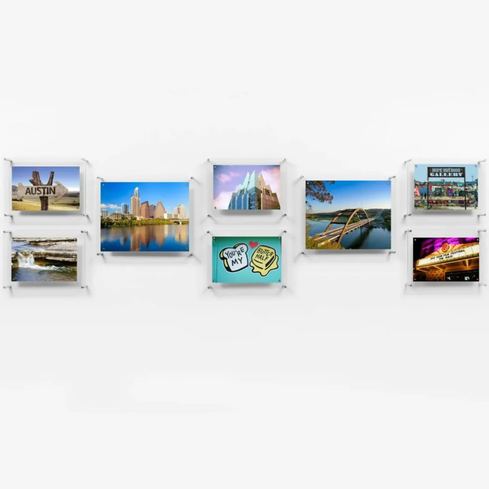 Wexel Art Gallery Wall Single Panel Acrylic Floating Frames & Magnets Set of 8