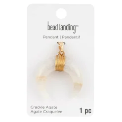 White Agate Moon Pendant by Bead Landing™