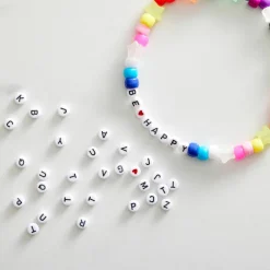 White Alphabet Crafting Beads by Bead Landing™
