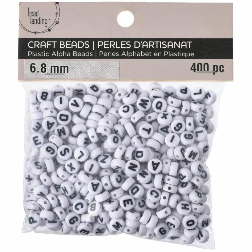 White Alphabet Crafting Beads by Bead Landing™