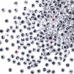 White Alphabet Crafting Beads by Bead Landing™
