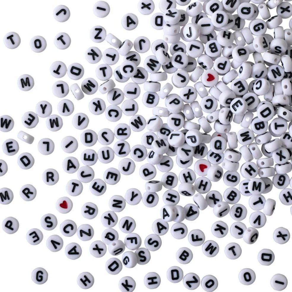 White Alphabet Crafting Beads by Bead Landing™