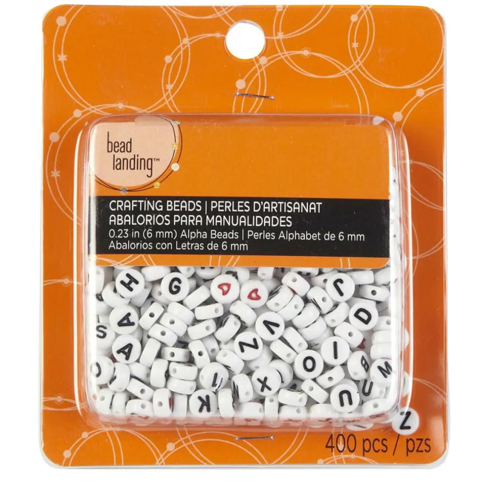 White Alphabet Crafting Beads by Bead Landing™