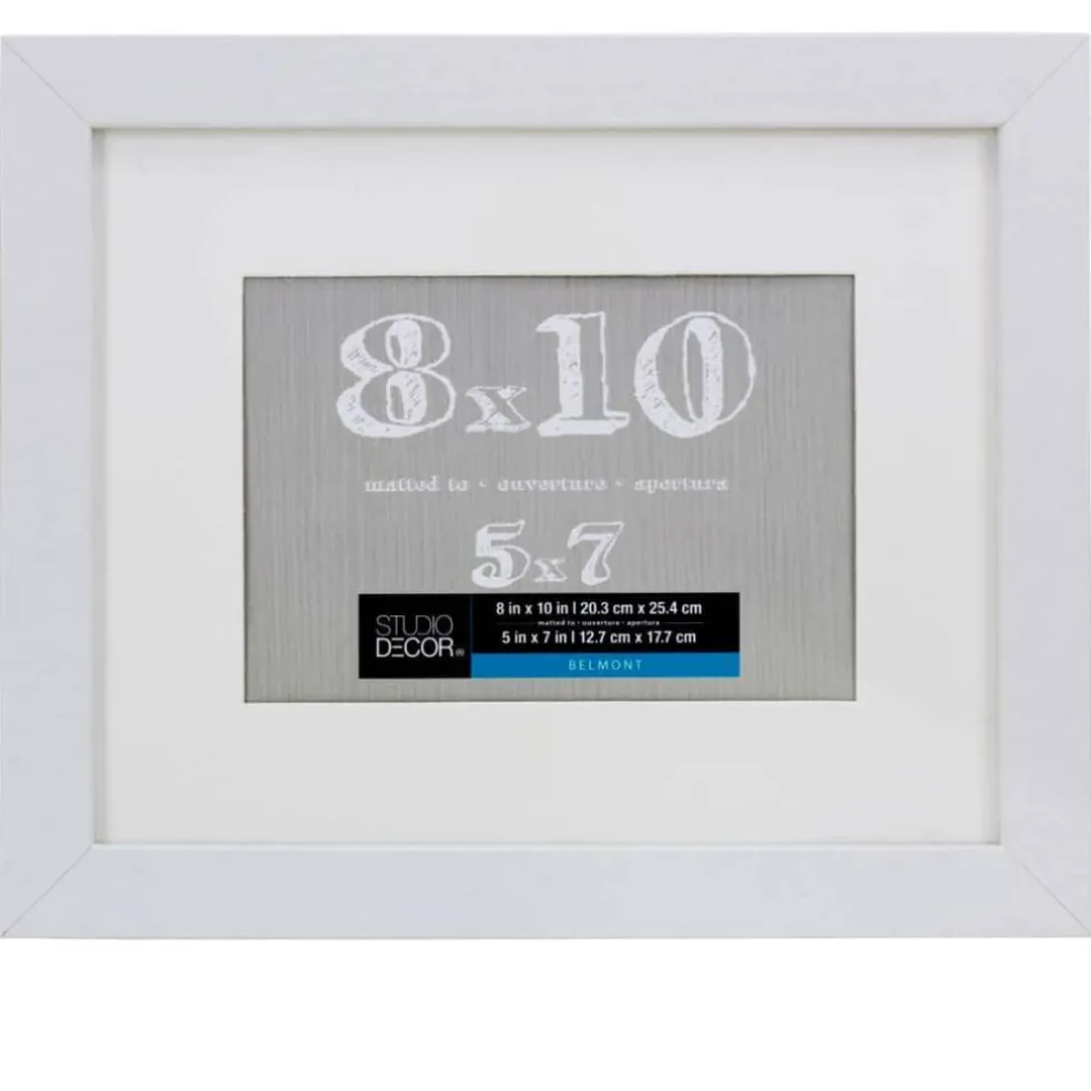 White Belmont Frame with Mat by Studio Décor®