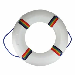 21" White & Blue Swimming Pool Safety Ring Buoy
