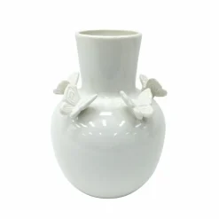 8.5" White Ceramic Butterfly Vase by Ashland®