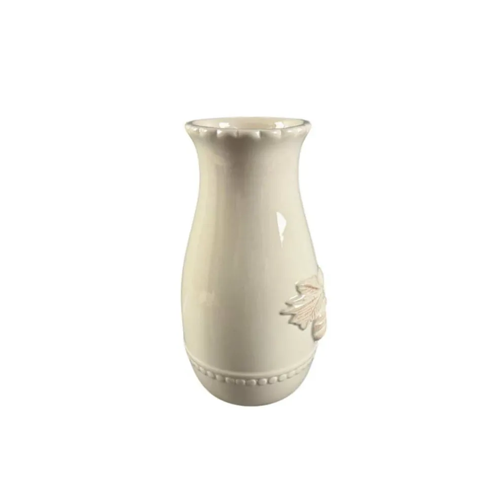 9.5" White Ceramic Pumpkin Vase by Ashland®