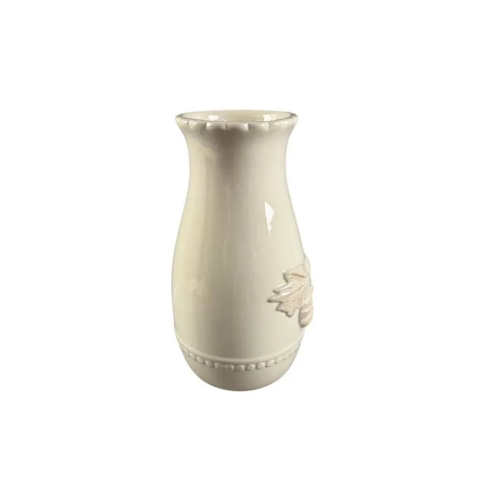 9.5" White Ceramic Pumpkin Vase by Ashland®