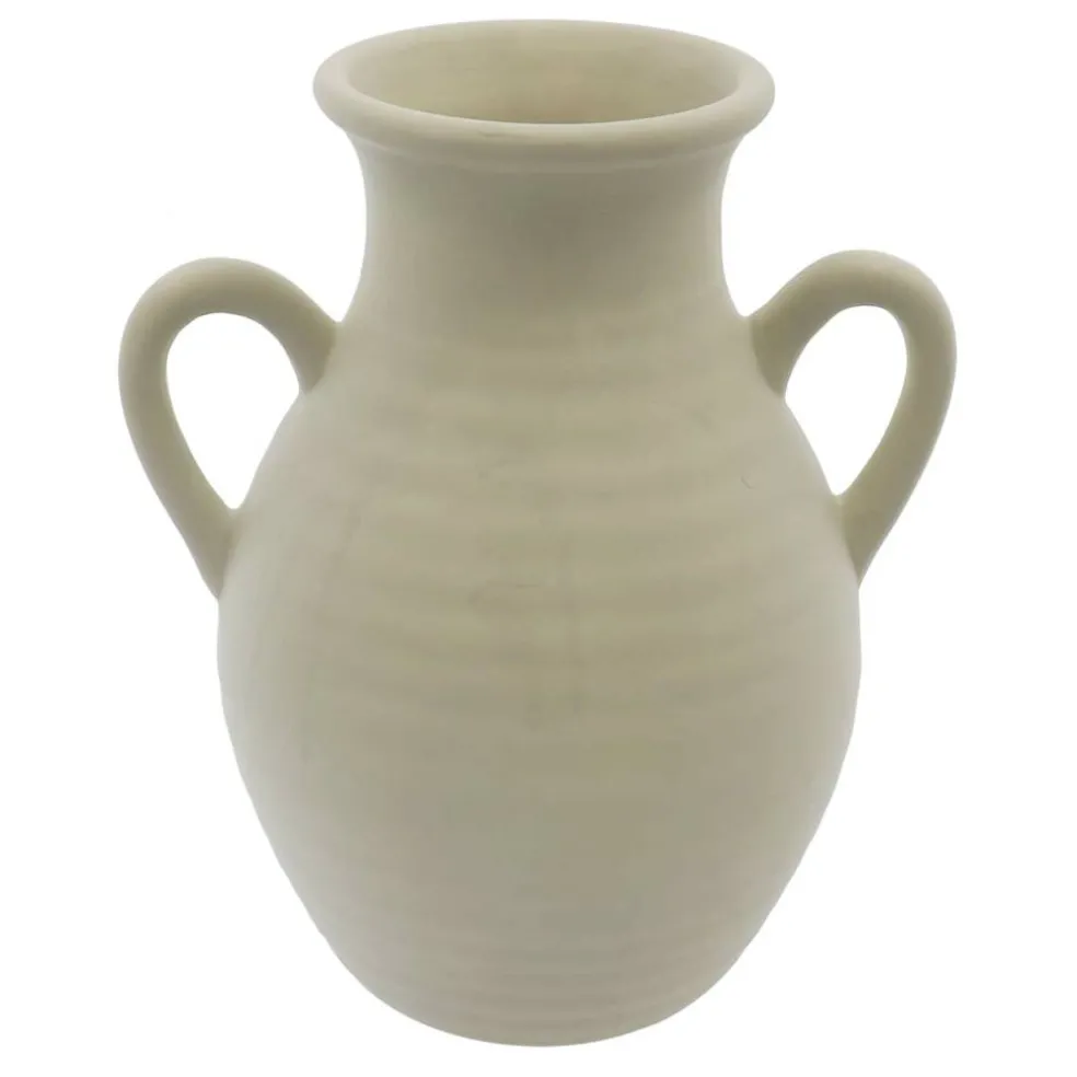 11.5" White Ceramic Vase Tabletop Décor by Ashland®