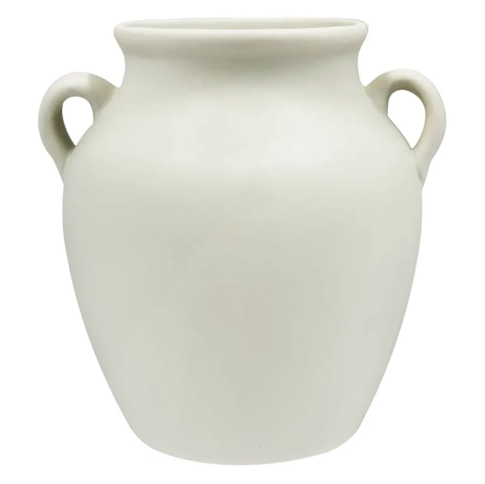 8.5" White Ceramic Vase Tabletop Décor by Ashland®