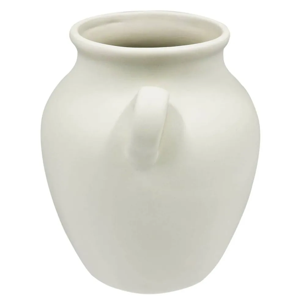 8.5" White Ceramic Vase Tabletop Décor by Ashland®