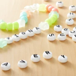 White Circle Alphabet Beads by Creatology™, 10mm