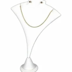 3 White Combo Necklace & Earring Stand Jewelry Display