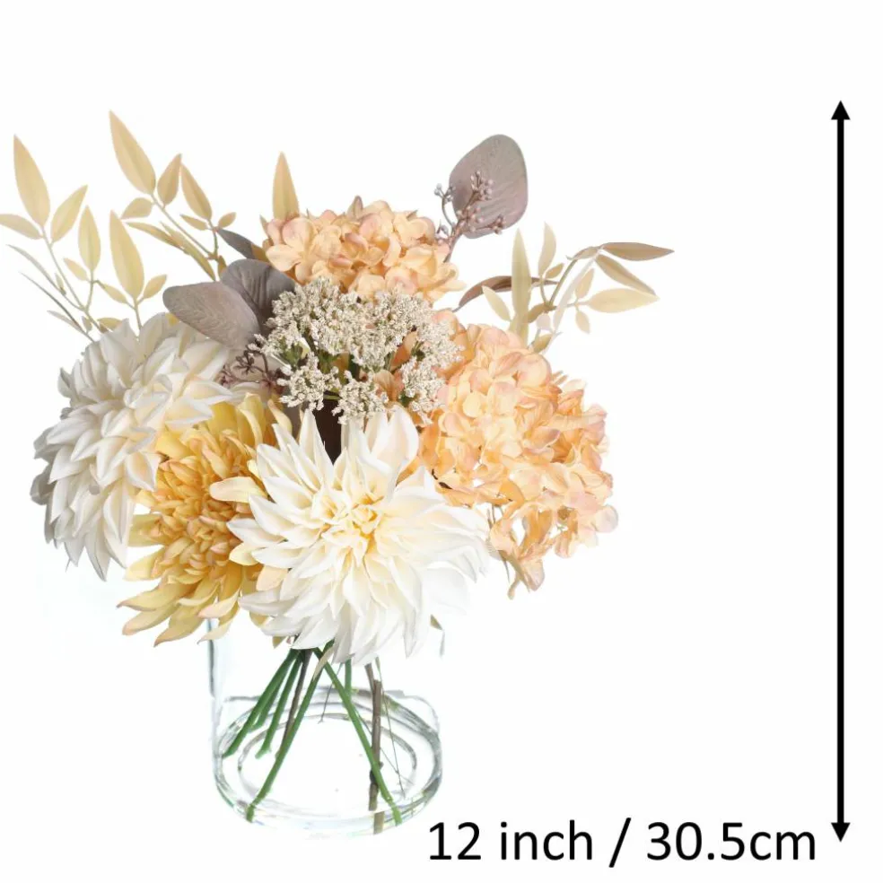 12" White & Cream Dahlia Mix Premade by Ashland®