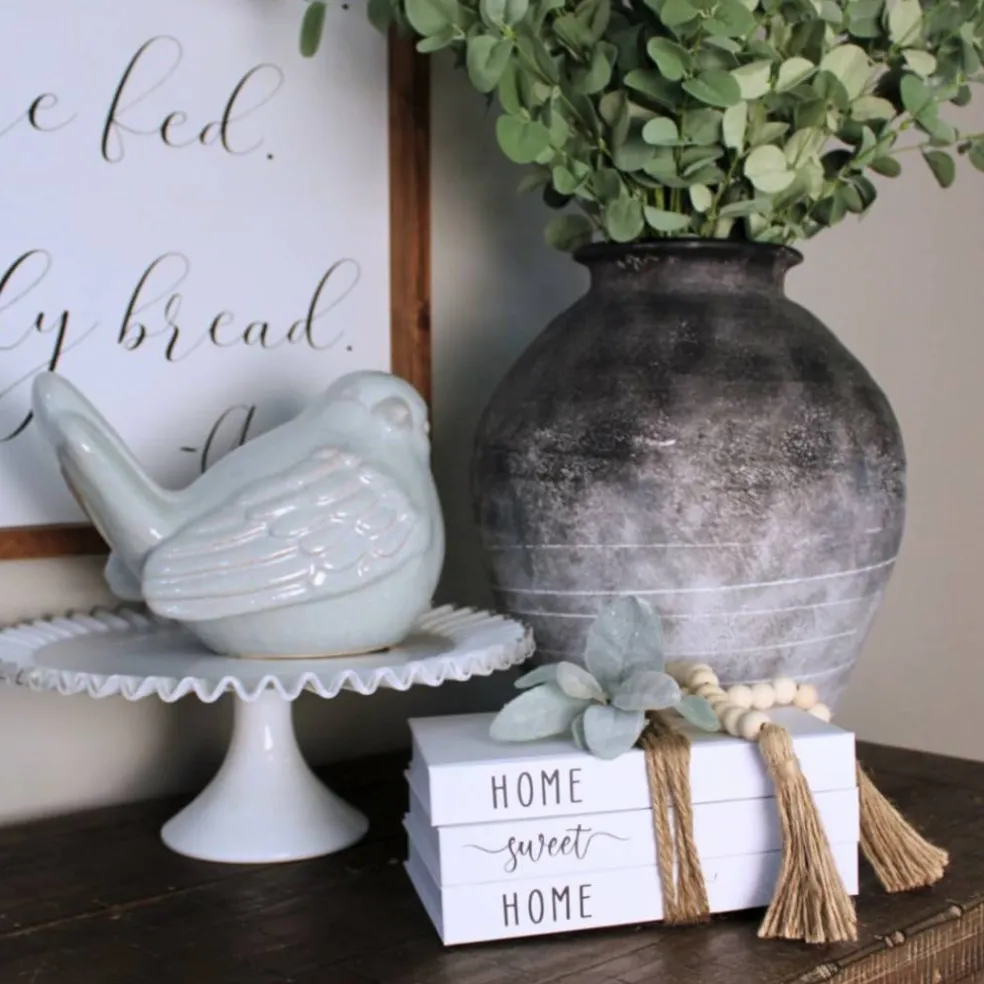 White Decorative Faux Books - Farmhouse Coffee Table and Shelf Décor