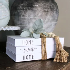 White Decorative Faux Books - Farmhouse Coffee Table and Shelf Décor