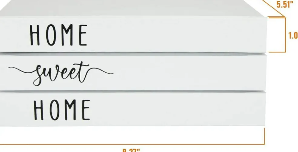 White Decorative Faux Books - Farmhouse Coffee Table and Shelf Décor